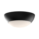 Two Light Flush Mount<br /><span style="color:#4AB0CE;">Entrega: 4-10 dias en USA</span><br /><span style="color:#4AB0CE;font-size:60%;">PREGUNTE POR ENTREGA EN PANAMA</span><br />Collection: Rubio<br />Finish: Matte Black/Opal Matte Glass