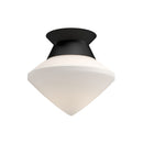 One Light Flush Mount<br /><span style="color:#4AB0CE;">Entrega: 4-10 dias en USA</span><br /><span style="color:#4AB0CE;font-size:60%;">PREGUNTE POR ENTREGA EN PANAMA</span><br />Collection: Nora<br />Finish: Matte Black/Opal Matte Glass