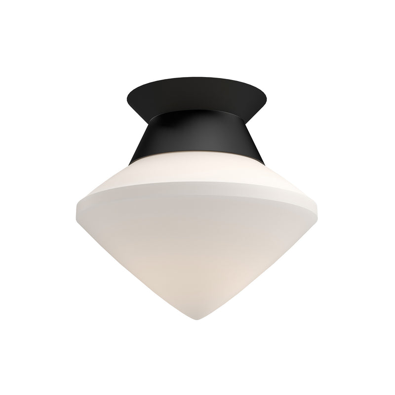 Alora - FM537508MBOP - One Light Flush Mount - Nora - Matte Black/Opal Matte Glass