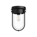 Alora - FM539008MBCL - One Light Flush Mount - Cyrus - Clear Glass/Matte Black