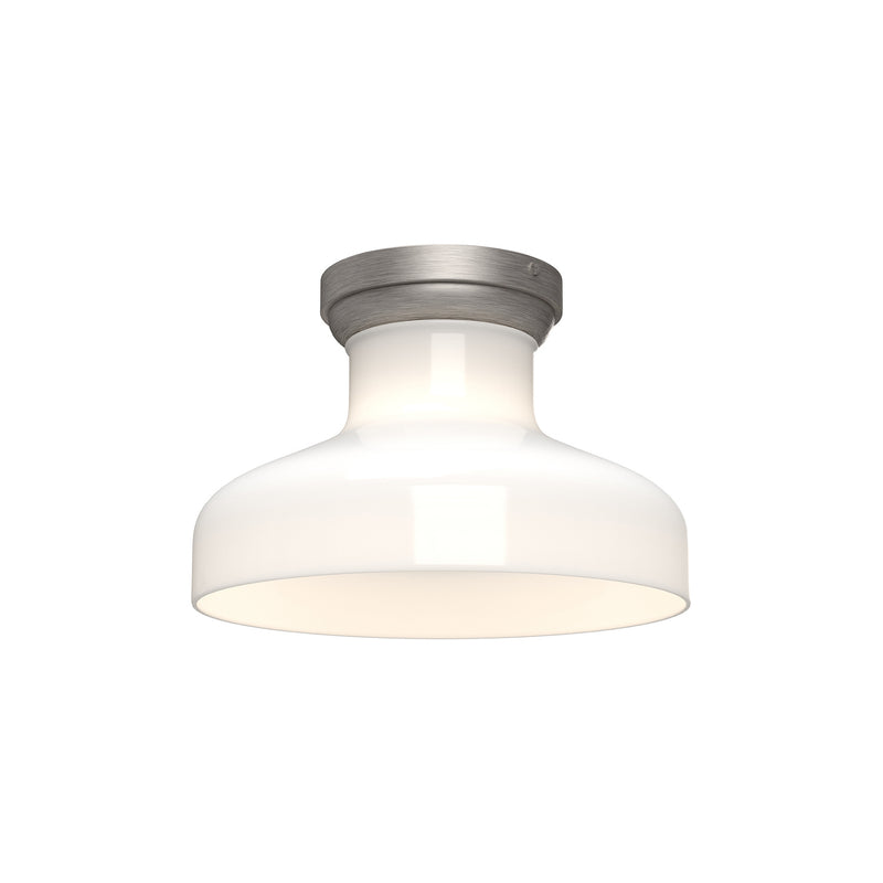 Alora - FM540011BNGO - One Light Flush Mount - Westlake - Brushed Nickel/Glossy Opal Glass