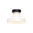 Alora - FM540011MBGO - One Light Flush Mount - Westlake - Glossy Opal Glass/Matte Black