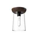 One Light Flush Mount<br /><span style="color:#4AB0CE;">Entrega: 4-10 dias en USA</span><br /><span style="color:#4AB0CE;font-size:60%;">PREGUNTE POR ENTREGA EN PANAMA</span><br />Collection: Emil<br />Finish: Matte Black/Walnut