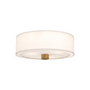 Three Light Flush Mount<br /><span style="color:#4AB0CE;">Entrega: 4-10 dias en USA</span><br /><span style="color:#4AB0CE;font-size:60%;">PREGUNTE POR ENTREGA EN PANAMA</span><br />Collection: Theo<br />Finish: Aged Gold/White Linen