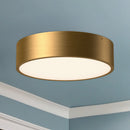 Alora - FM556016AG - Three Light Flush Mount - Brisbane - Aged Gold