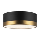Two Light Flush Mount<br /><span style="color:#4AB0CE;">Entrega: 4-10 dias en USA</span><br /><span style="color:#4AB0CE;font-size:60%;">PREGUNTE POR ENTREGA EN PANAMA</span><br />Collection: Brisbane<br />Finish: Aged Gold/Matte Black