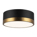 Two Light Flush Mount<br /><span style="color:#4AB0CE;">Entrega: 4-10 dias en USA</span><br /><span style="color:#4AB0CE;font-size:60%;">PREGUNTE POR ENTREGA EN PANAMA</span><br />Collection: Brisbane<br />Finish: Aged Gold/Matte Black