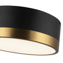 Two Light Flush Mount<br /><span style="color:#4AB0CE;">Entrega: 4-10 dias en USA</span><br /><span style="color:#4AB0CE;font-size:60%;">PREGUNTE POR ENTREGA EN PANAMA</span><br />Collection: Brisbane<br />Finish: Aged Gold/Matte Black