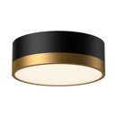 Two Light Flush Mount<br /><span style="color:#4AB0CE;">Entrega: 4-10 dias en USA</span><br /><span style="color:#4AB0CE;font-size:60%;">PREGUNTE POR ENTREGA EN PANAMA</span><br />Collection: Brisbane<br />Finish: Aged Gold/Matte Black