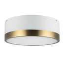 Two Light Flush Mount<br /><span style="color:#4AB0CE;">Entrega: 4-10 dias en USA</span><br /><span style="color:#4AB0CE;font-size:60%;">PREGUNTE POR ENTREGA EN PANAMA</span><br />Collection: Brisbane<br />Finish: Aged Gold/White