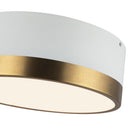 Two Light Flush Mount<br /><span style="color:#4AB0CE;">Entrega: 4-10 dias en USA</span><br /><span style="color:#4AB0CE;font-size:60%;">PREGUNTE POR ENTREGA EN PANAMA</span><br />Collection: Brisbane<br />Finish: Aged Gold/White