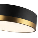 Three Light Flush Mount<br /><span style="color:#4AB0CE;">Entrega: 4-10 dias en USA</span><br /><span style="color:#4AB0CE;font-size:60%;">PREGUNTE POR ENTREGA EN PANAMA</span><br />Collection: Brisbane<br />Finish: Aged Gold/Matte Black
