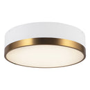Three Light Flush Mount<br /><span style="color:#4AB0CE;">Entrega: 4-10 dias en USA</span><br /><span style="color:#4AB0CE;font-size:60%;">PREGUNTE POR ENTREGA EN PANAMA</span><br />Collection: Brisbane<br />Finish: Aged Gold/White