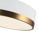 Three Light Flush Mount<br /><span style="color:#4AB0CE;">Entrega: 4-10 dias en USA</span><br /><span style="color:#4AB0CE;font-size:60%;">PREGUNTE POR ENTREGA EN PANAMA</span><br />Collection: Brisbane<br />Finish: Aged Gold/White