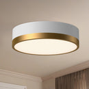 Alora - FM556216AGWH - Three Light Flush Mount - Brisbane - Aged Gold/White