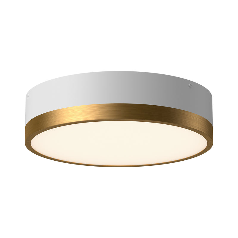 Three Light Flush Mount<br /><span style="color:#4AB0CE;">Entrega: 4-10 dias en USA</span><br /><span style="color:#4AB0CE;font-size:60%;">PREGUNTE POR ENTREGA EN PANAMA</span><br />Collection: Brisbane<br />Finish: Aged Gold/White