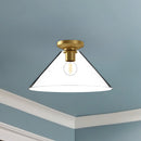 Alora - FM570314BGCL - One Light Flush Mount - Salem - Brushed Gold/Clear Glass