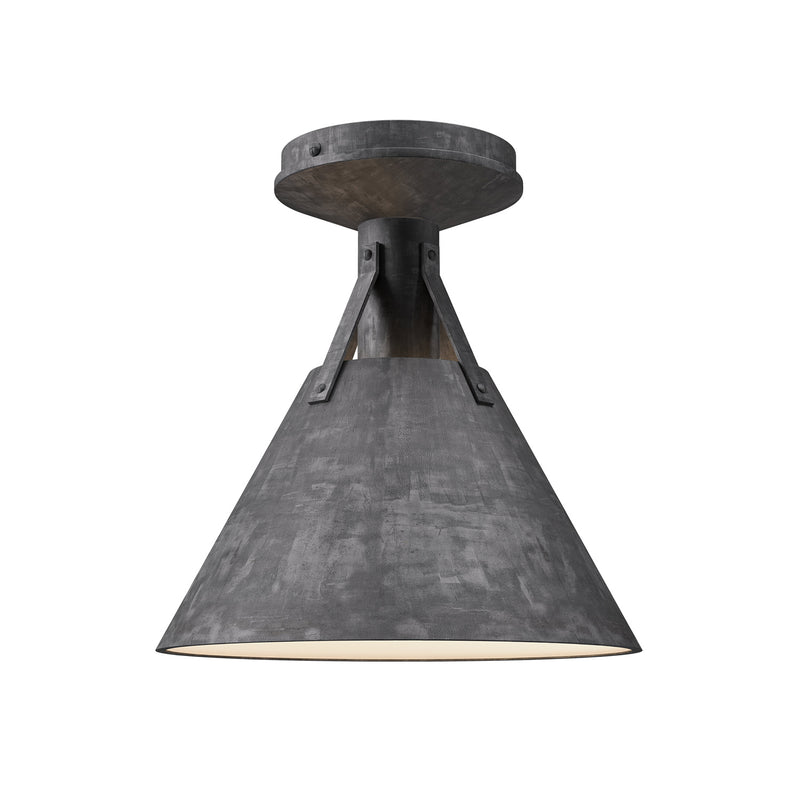 Alora - FM584811SL - One Light Flush Mount - Archer - Steel Shade