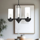 Alora - LP539024MBCL - Three Light Linear Pendant - Cyrus - Clear Glass/Matte Black