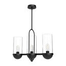 Alora - LP539024MBCL - Three Light Linear Pendant - Cyrus - Clear Glass/Matte Black