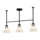 Three Light Linear Pendant<br /><span style="color:#4AB0CE;">Entrega: 4-10 dias en USA</span><br /><span style="color:#4AB0CE;font-size:60%;">PREGUNTE POR ENTREGA EN PANAMA</span><br />Collection: Westlake<br />Finish: Glossy Opal Glass/Matte Black