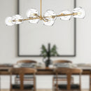 Alora - LP548848BGCL - Eight Light Linear Pendant - Willow - Brushed Gold/Clear Glass