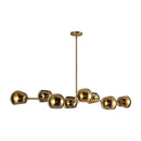 Eight Light Linear Pendant<br /><span style="color:#4AB0CE;">Entrega: 4-10 dias en USA</span><br /><span style="color:#4AB0CE;font-size:60%;">PREGUNTE POR ENTREGA EN PANAMA</span><br />Collection: Willow<br />Finish: Brushed Gold/Copper Glass