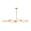 Eight Light Linear Pendant<br /><span style="color:#4AB0CE;">Entrega: 4-10 dias en USA</span><br /><span style="color:#4AB0CE;font-size:60%;">PREGUNTE POR ENTREGA EN PANAMA</span><br />Collection: Willow<br />Finish: Brushed Gold/Opal Matte Glass