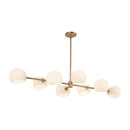 Eight Light Linear Pendant<br /><span style="color:#4AB0CE;">Entrega: 4-10 dias en USA</span><br /><span style="color:#4AB0CE;font-size:60%;">PREGUNTE POR ENTREGA EN PANAMA</span><br />Collection: Willow<br />Finish: Brushed Gold/Opal Matte Glass