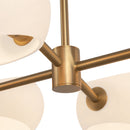 Eight Light Linear Pendant<br /><span style="color:#4AB0CE;">Entrega: 4-10 dias en USA</span><br /><span style="color:#4AB0CE;font-size:60%;">PREGUNTE POR ENTREGA EN PANAMA</span><br />Collection: Willow<br />Finish: Brushed Gold/Opal Matte Glass