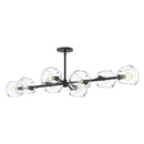 Eight Light Linear Pendant<br /><span style="color:#4AB0CE;">Entrega: 4-10 dias en USA</span><br /><span style="color:#4AB0CE;font-size:60%;">PREGUNTE POR ENTREGA EN PANAMA</span><br />Collection: Willow<br />Finish: Clear Glass/Matte Black