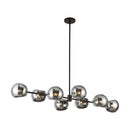 Eight Light Linear Pendant<br /><span style="color:#4AB0CE;">Entrega: 4-10 dias en USA</span><br /><span style="color:#4AB0CE;font-size:60%;">PREGUNTE POR ENTREGA EN PANAMA</span><br />Collection: Willow<br />Finish: Matte Black/Smoked Solid Glass