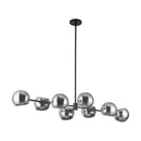Eight Light Linear Pendant<br /><span style="color:#4AB0CE;">Entrega: 4-10 dias en USA</span><br /><span style="color:#4AB0CE;font-size:60%;">PREGUNTE POR ENTREGA EN PANAMA</span><br />Collection: Willow<br />Finish: Matte Black/Smoked Solid Glass