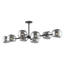 Eight Light Linear Pendant<br /><span style="color:#4AB0CE;">Entrega: 4-10 dias en USA</span><br /><span style="color:#4AB0CE;font-size:60%;">PREGUNTE POR ENTREGA EN PANAMA</span><br />Collection: Willow<br />Finish: Matte Black/Smoked Solid Glass