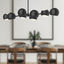Alora - LP648348MB - Eight Light Linear Pendant - Willow - Matte Black