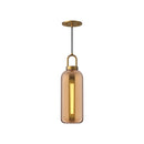 Alora - PD401505AGCP - One Light Pendant - Soji - Aged Gold/Copper Glass
