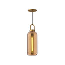 One Light Pendant<br /><span style="color:#4AB0CE;">Entrega: 4-10 dias en USA</span><br /><span style="color:#4AB0CE;font-size:60%;">PREGUNTE POR ENTREGA EN PANAMA</span><br />Collection: Soji<br />Finish: Aged Gold/Copper Glass