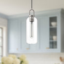 Alora - PD401505BNCL - One Light Pendant - Soji - Brushed Nickel/Clear Glass