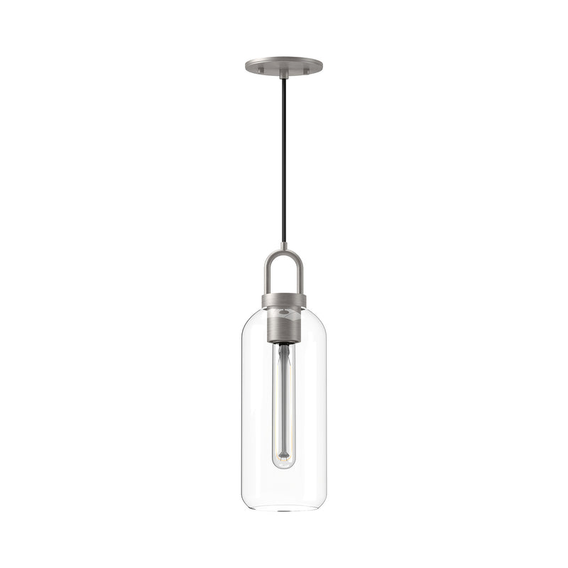 Alora - PD401505BNCL - One Light Pendant - Soji - Brushed Nickel/Clear Glass