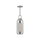 One Light Pendant<br /><span style="color:#4AB0CE;">Entrega: 4-10 dias en USA</span><br /><span style="color:#4AB0CE;font-size:60%;">PREGUNTE POR ENTREGA EN PANAMA</span><br />Collection: Soji<br />Finish: Brushed Nickel/Smoked Solid Glass