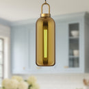 Alora - PD401606AGCP - One Light Pendant - Soji - Aged Gold/Copper Glass