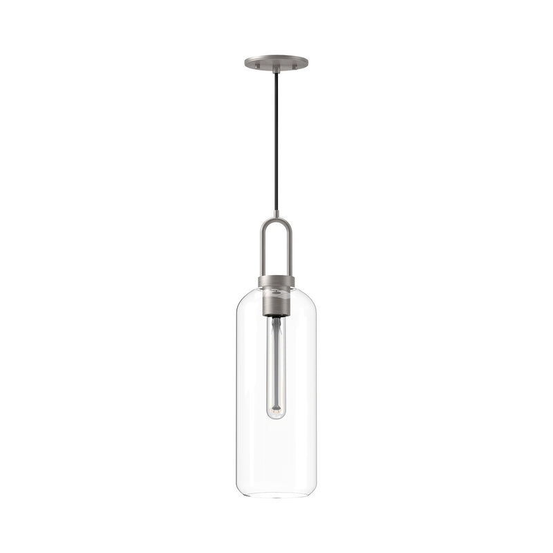 Alora - PD401606BNCL - One Light Pendant - Soji - Brushed Nickel/Clear Glass