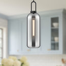 Alora - PD401606MBSM - One Light Pendant - Soji - Matte Black/Smoked Solid Glass