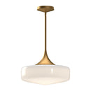 Alora - PD440814AGGO - One Light Pendant - Lincoln - Aged Gold/Glossy Opal Glass