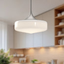 Alora - PD440814BNGO - One Light Pendant - Lincoln - Brushed Nickel/Glossy Opal Glass