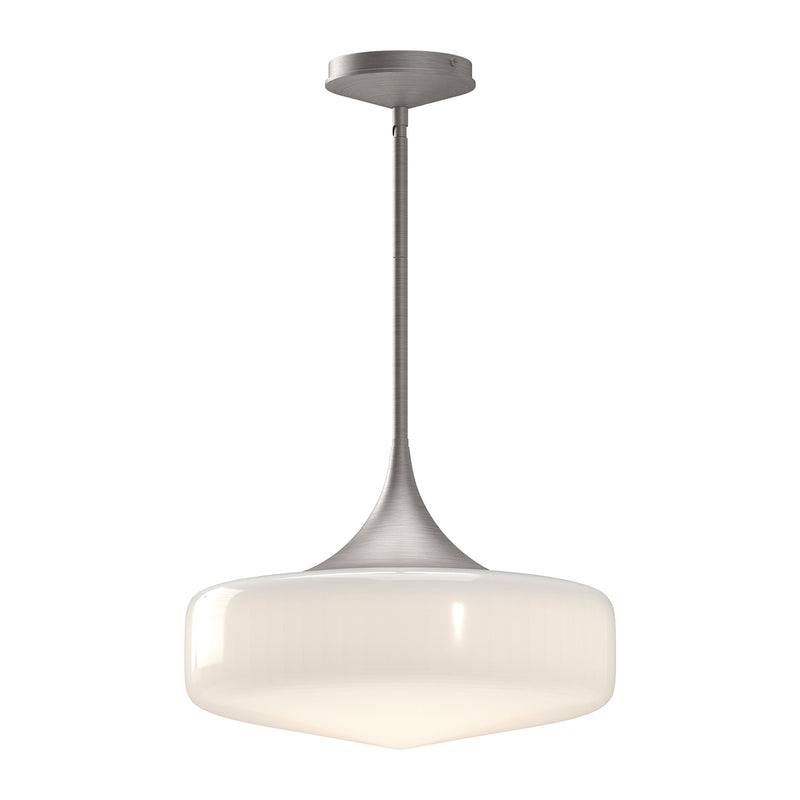 Alora - PD440814BNGO - One Light Pendant - Lincoln - Brushed Nickel/Glossy Opal Glass