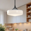 Alora - PD440814MBGO - One Light Pendant - Lincoln - Glossy Opal Glass/Matte Black