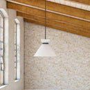 Alora - PD470108MBGO - One Light Pendant - Halston - Glossy Opal Glass/Matte Black