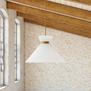 One Light Pendant<br /><span style="color:#4AB0CE;">Entrega: 4-10 dias en USA</span><br /><span style="color:#4AB0CE;font-size:60%;">PREGUNTE POR ENTREGA EN PANAMA</span><br />Collection: Halston<br />Finish: Brushed Gold/Glossy Opal Glass