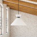 Alora - PD470514MBGO - One Light Pendant - Halston - Glossy Opal Glass/Matte Black